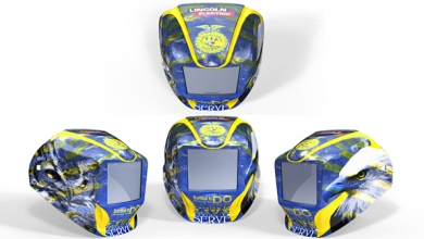 first place welding helmet design winner